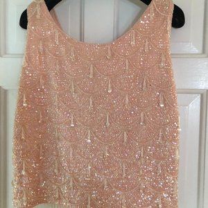 PINK BEADED TOP